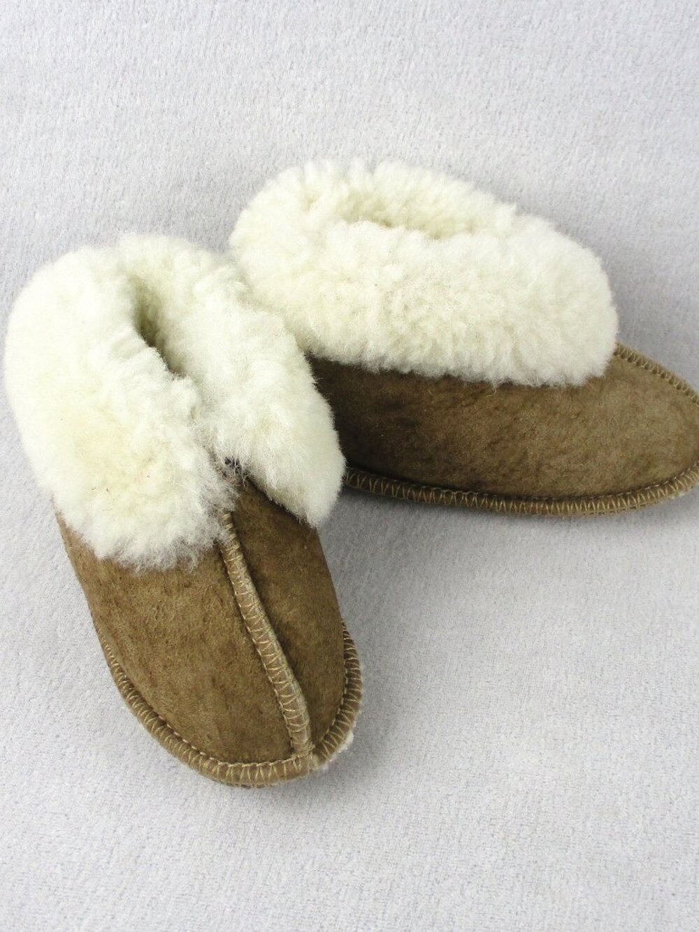 Sheepskin Wool Shearling Child's Booties Slippers Size Small